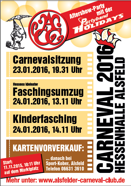 Carnevalsitzung des Alsfelder Carneval Club 2016