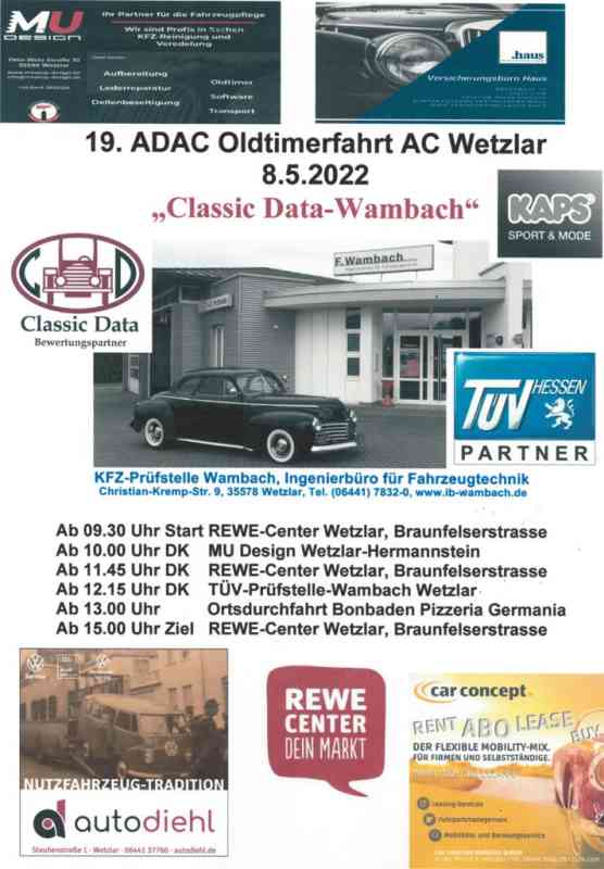 19. ADAC Oldtimerfahrt AC-Wetzlar
