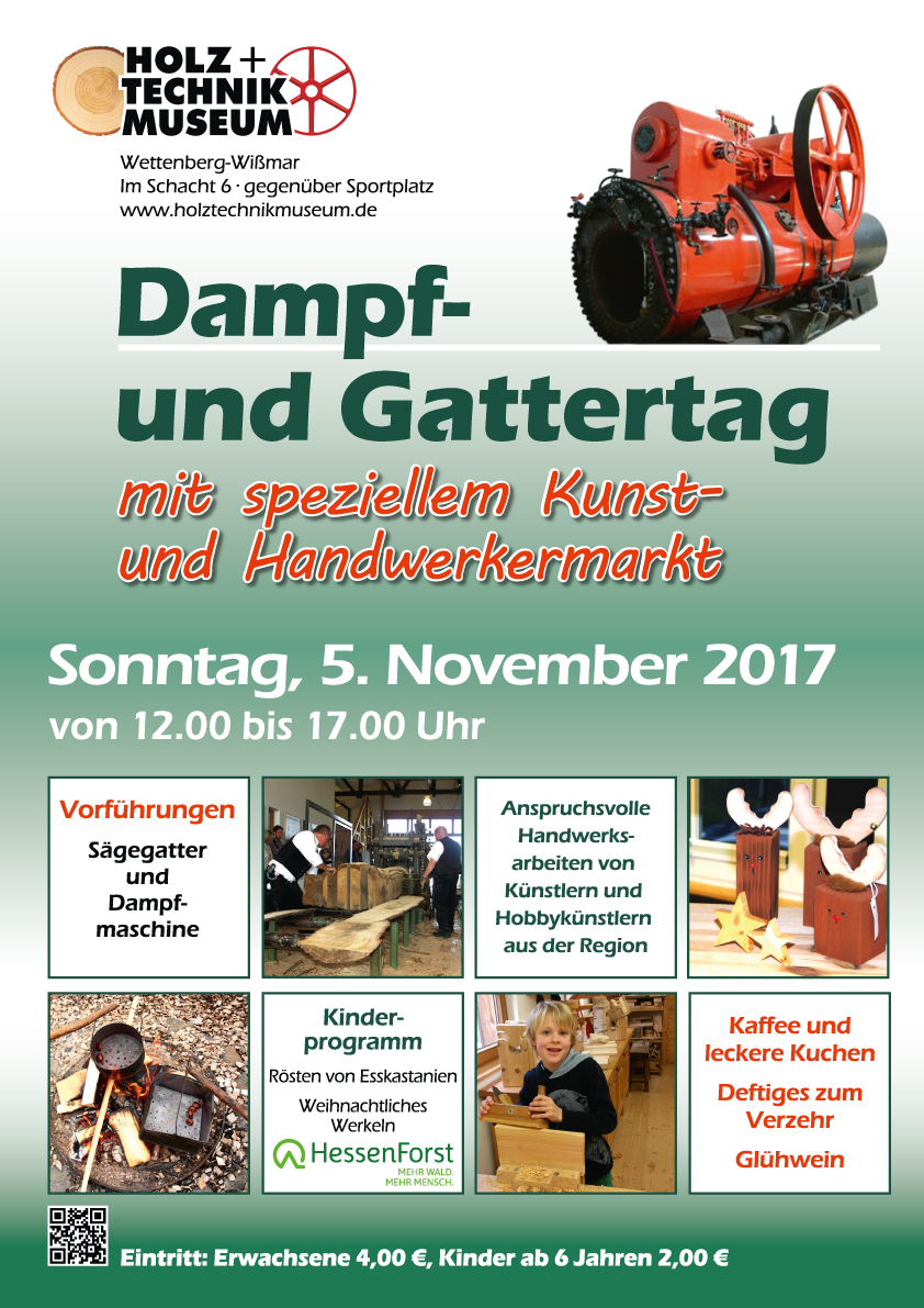 Dampf- und Gattertag mit vorweihnachtlichem Kunsthandwerkermarkt