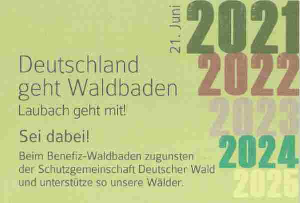 Deutschland geht Waldbaden und Laubach geht mit