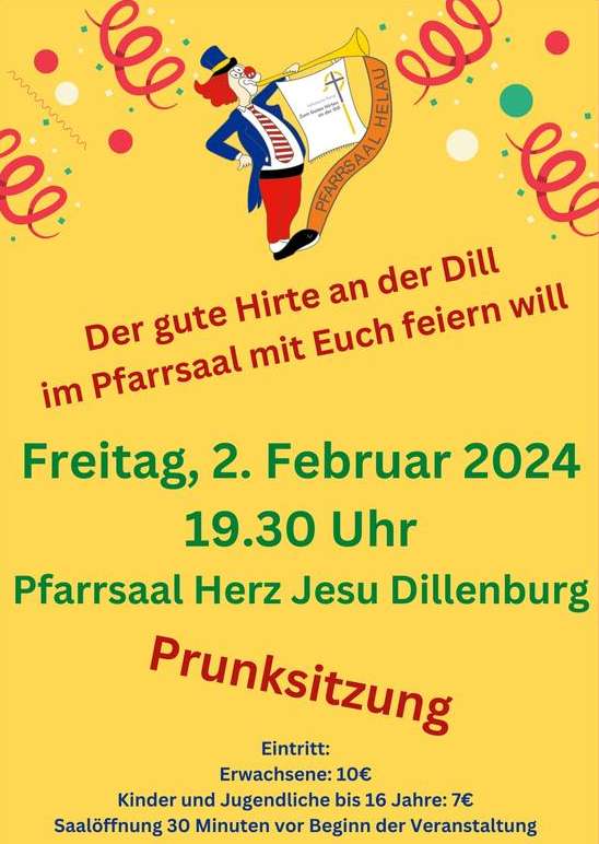 Pfarrsaal Helau - der Dillenburger Karneval 2024