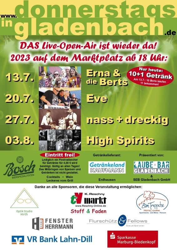 Donnerstags in Gladenbach 2023