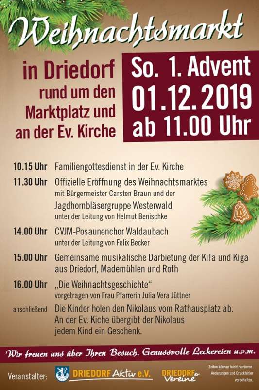 Weihnachtsmarkt Driedorf 2019