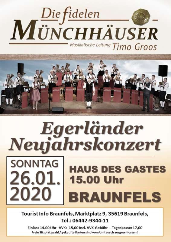 Egerländer NEUJAHRSKONZERT in Braunfels