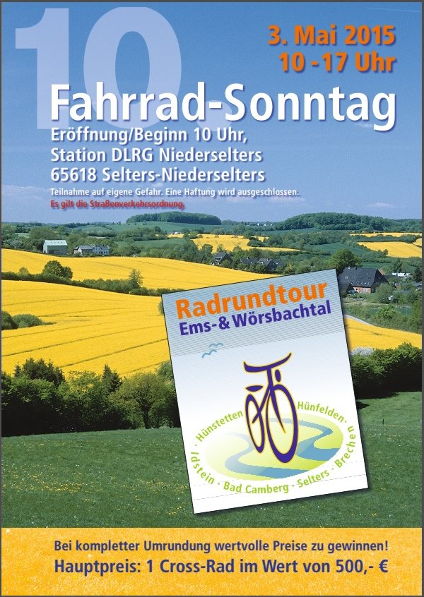 Fahrradsonntag im Ems- &amp; Wörsbachtal