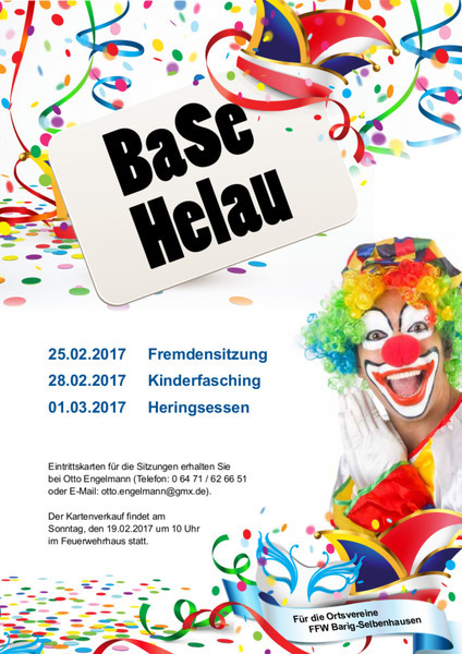 Kinderfasching in Barig-Selbenhausen 2017