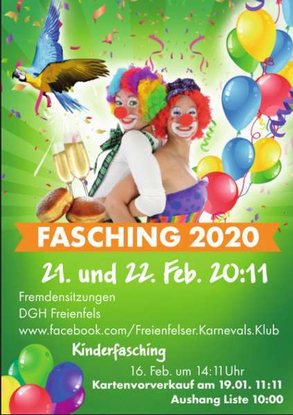 Fremdensitzungen Freienfelser Karnevals Klub 2020