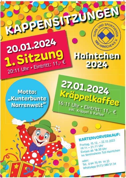 1. Kappensitzung des Turn- und Sportvereins Haintchen 2019