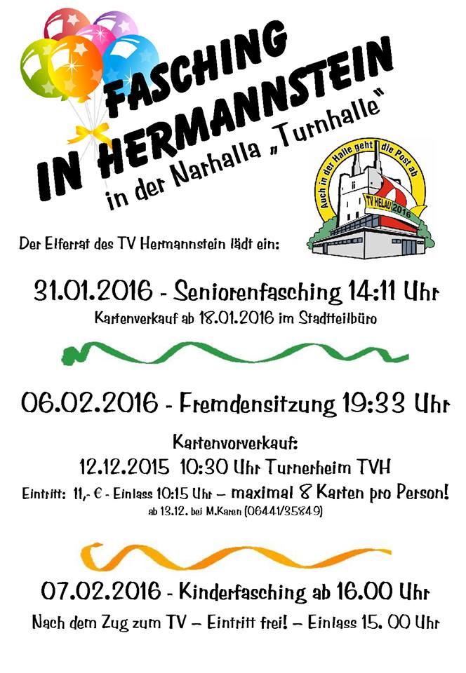 Seniorenfasching in Hermannstein 2016