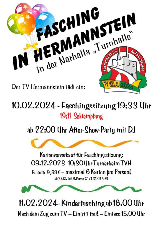 Kinderfasching in Hermannstein 2024