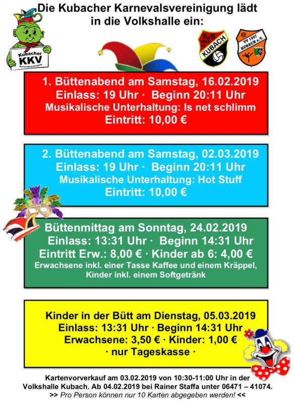 Kinder in der Bütt Kubacher Karnevalsvereinigung 2019