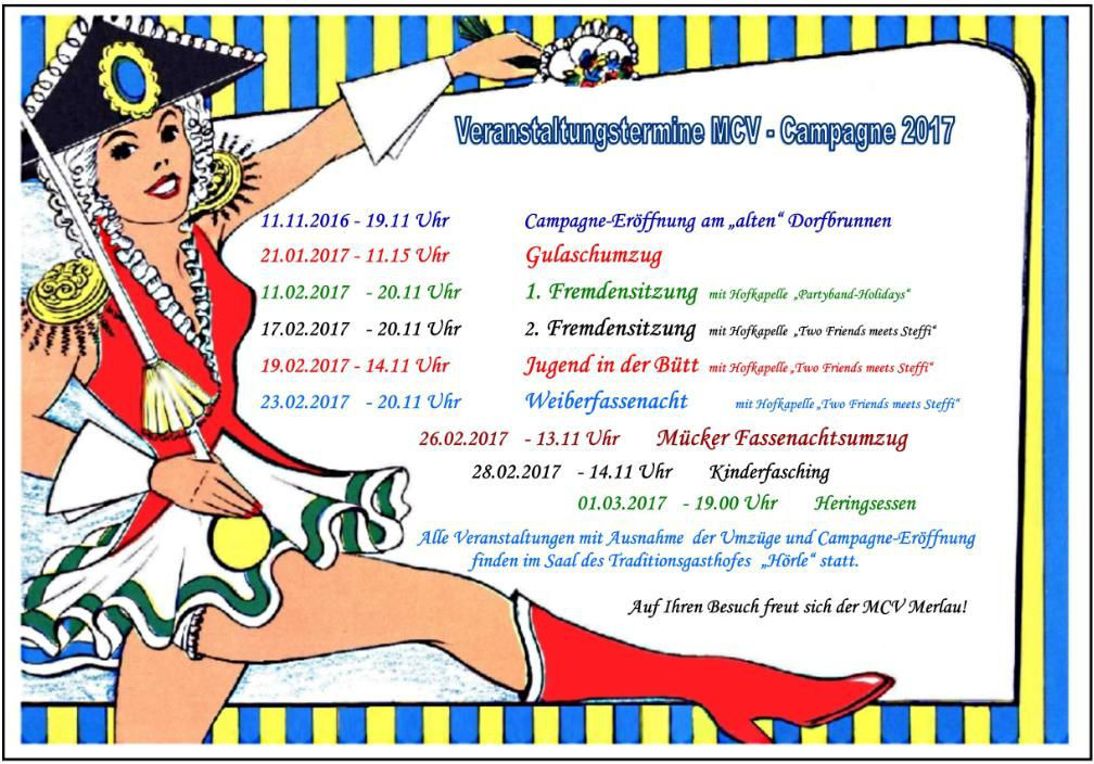 MCV Merlau 2. Fremdensitzung 2017