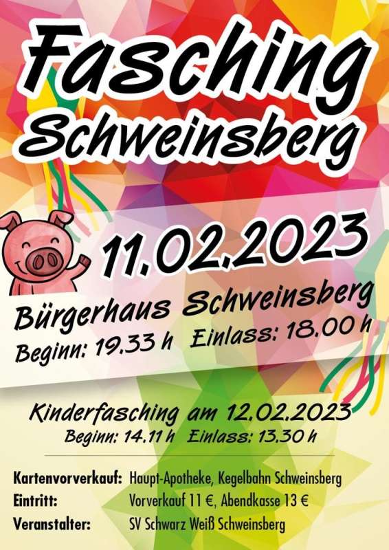 Kinderfasching des SV Schweinsberg 2023