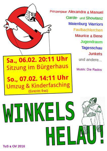 Fastnachtsumzug und Kinderfasching Winkels