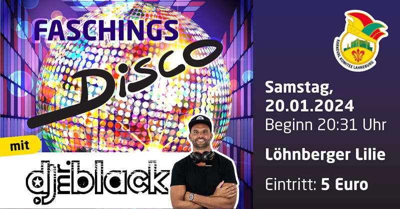 2. Löhnberger Faschings-Disco mit DJ Mr.black