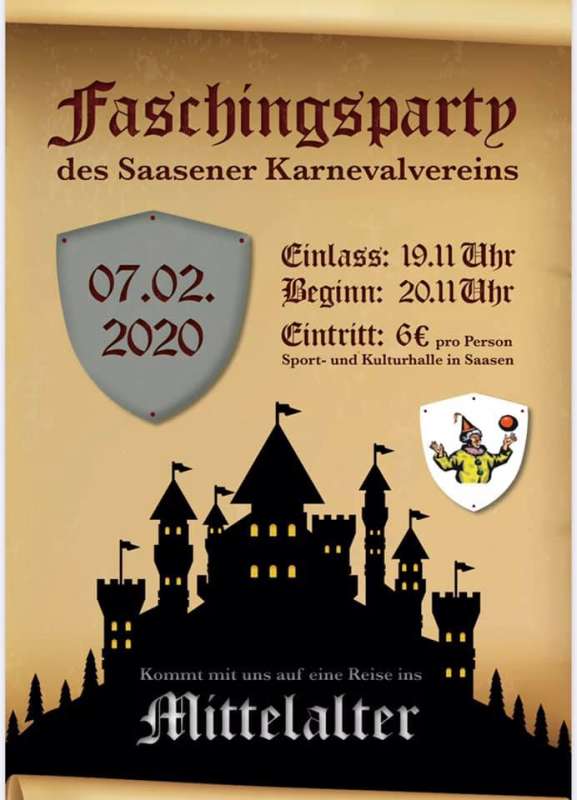 Faschingsparty des SKV Saasen 2020