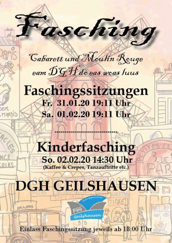 Faschingswochenende 2020 in Geilshausen