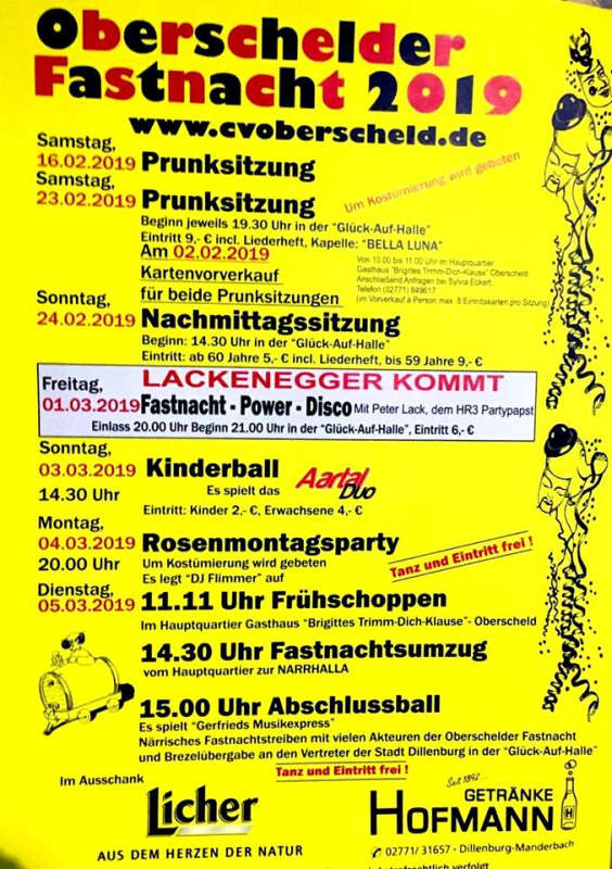 1. Prunksitzung Carnevalsverein Oberscheld 2019