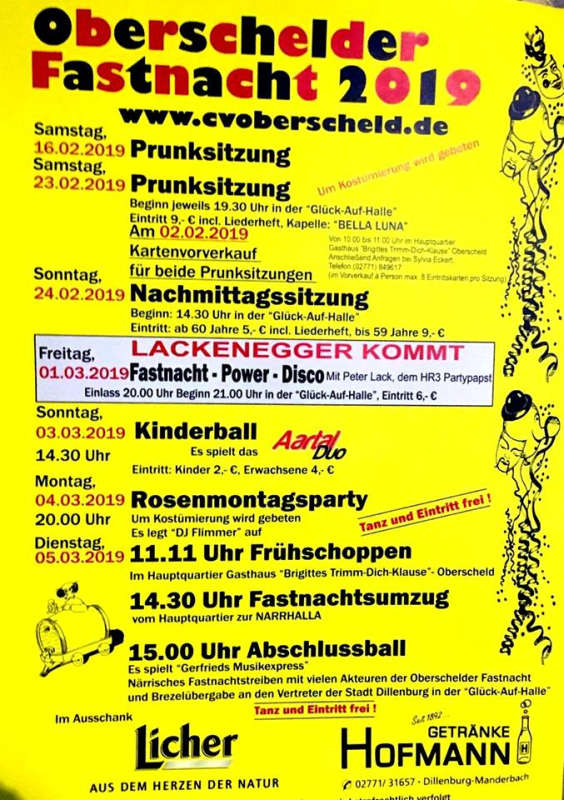 Fastnachtsdisco Oberscheld 2019