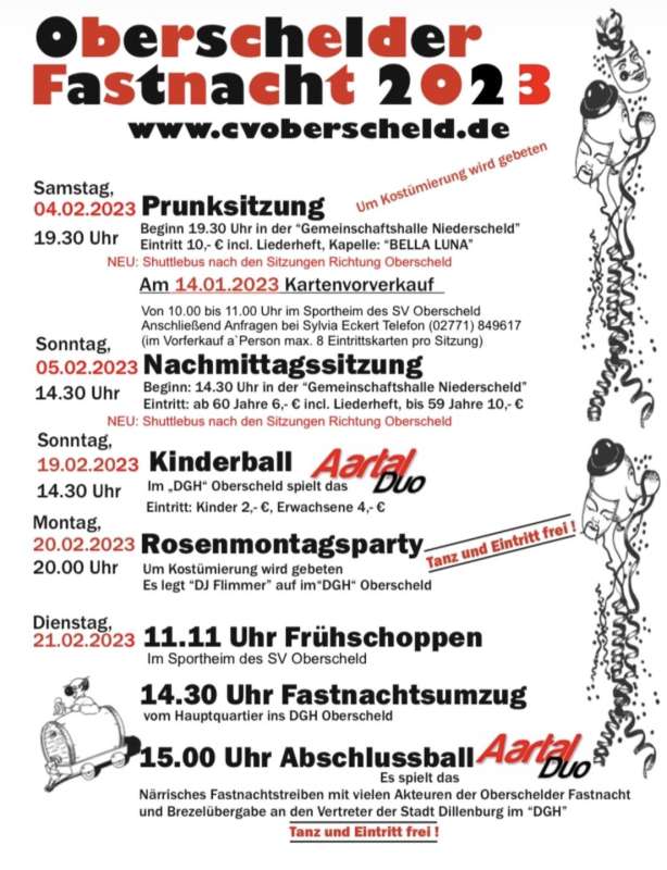 Nachmittagssitzung Carnevalsverein Oberscheld 2023