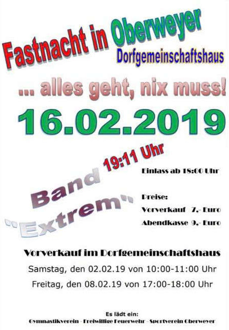 Fastnacht in Oberweyer 2019