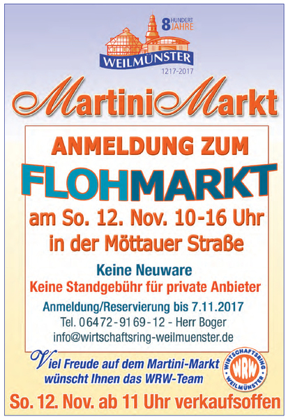 Flohmarkt in Weilmünster 2017