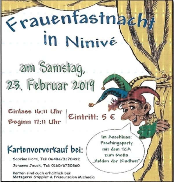 Frauenfassenacht in Niedertiefenbach 2019