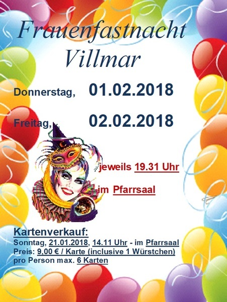 1. Frauenfastnacht Villmar