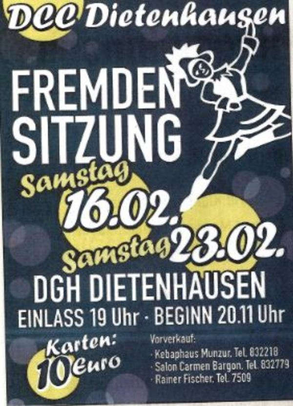 1. Fremdensitzung in Dietenhausen 2019