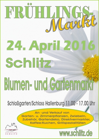 Frühlingsmarkt mit Pflanzenbörse Schlitz 2016