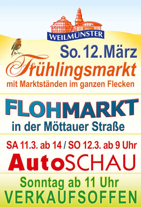 Frühlingsmarkt mit Autoschau in Weilmünster 2023