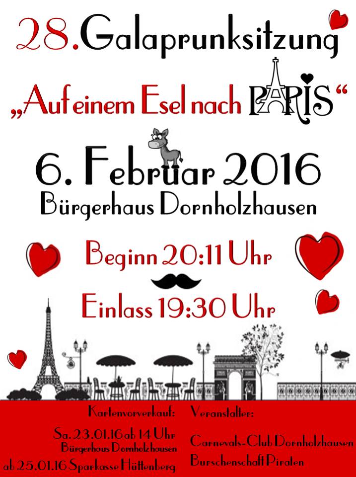 28. Galaprunksitzung Carnevals Club Dornholzhausen