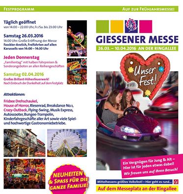 Gießener Frühjahrsmesse 2016