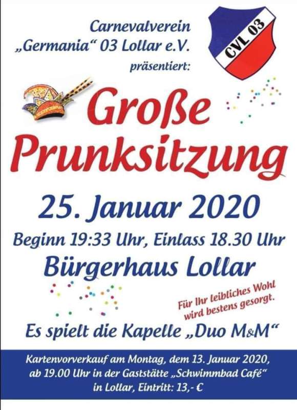 Große Prunksitzung Lollar 2020