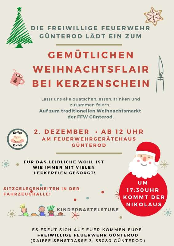 Weihnachtsmarkt der FFW Günterod 2023