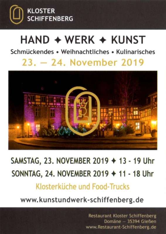 Hand * Werk * Kunst im Kloster Schiffenberg 2019