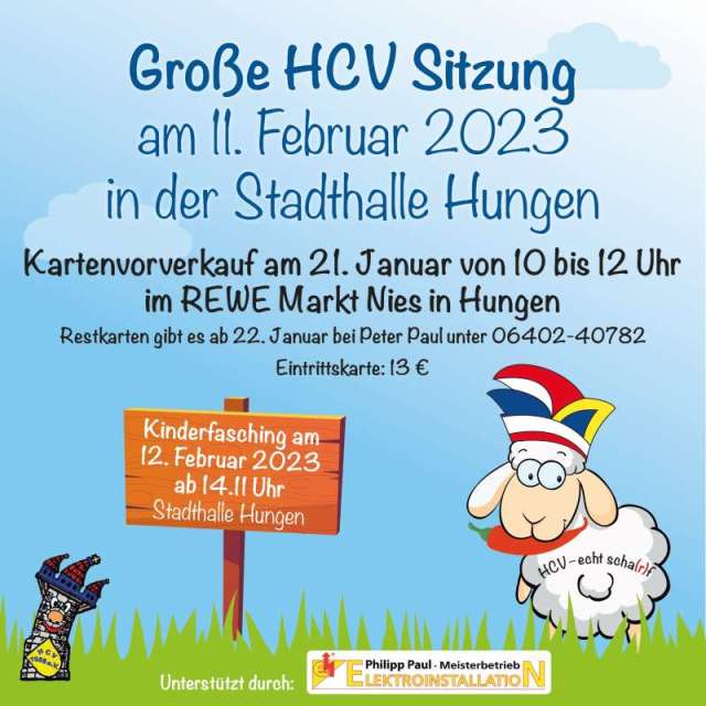 Große HCV Sitzung in der Stadthalle Hungen 2023
