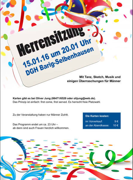 Herrensitzung Barig-Selbenhausen 2016