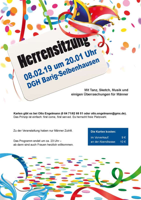 Herrensitzung Barig-Selbenhausen 2019