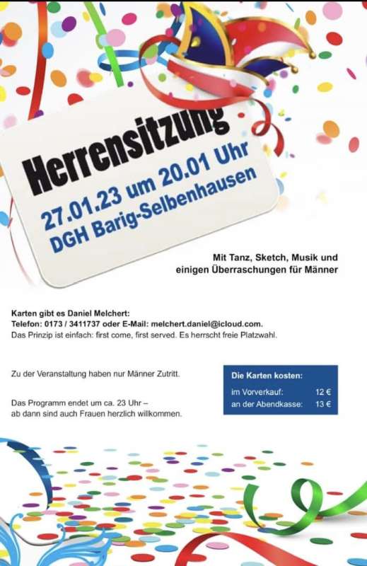 Herrensitzung Barig-Selbenhausen 2023