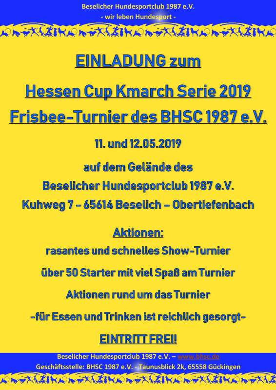 Hessen Cup Kmarch Serie 2019 Frisbee-Turnier