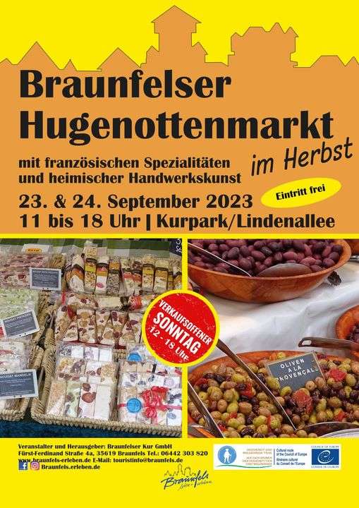 Hugenottenmarkt Braunfels im Herbst 2023
