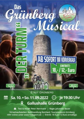Vorverkauf das für Grünberg Musical "Der Turm" startet