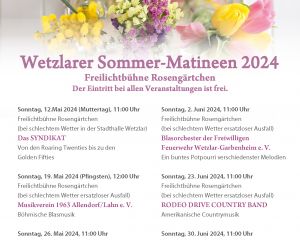 Sommermatineen im Rosengärtchen 2024