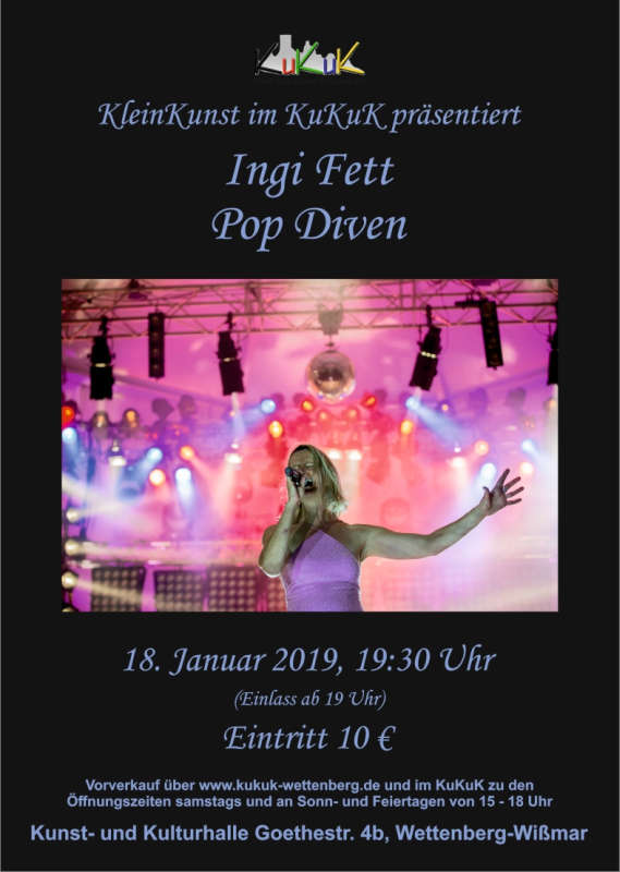 Ingi Fett stellt ihr Programm Pop Diven im KuKuK in Wettenberg-Wißmar vor