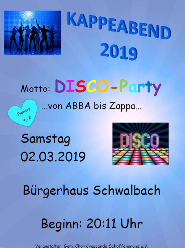 Kappenabend Crescendo Schwalbach 2019