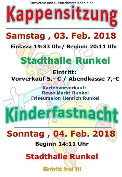 Kinderfastnacht Turnverein 1882 e.V. Runkel 2018