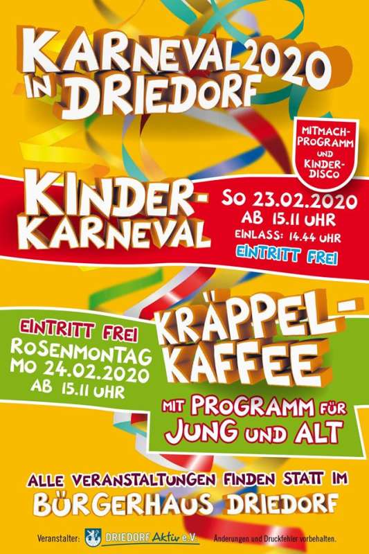 Kinderfasching Driedorf 2020