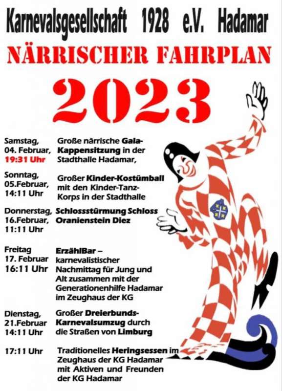 Gala Kappensitzung der KG Hadamar 2023