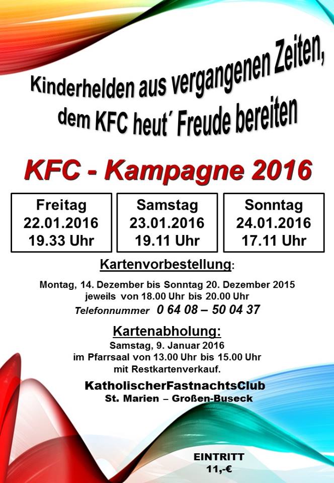 Prunksitzung des KFC Großen-Buseck 2016